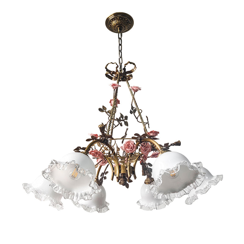 Belle Fleur Brass Chandelier