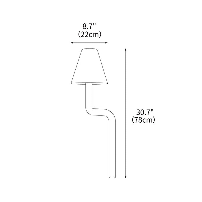 Bend Wood Table Lamp 8.7"