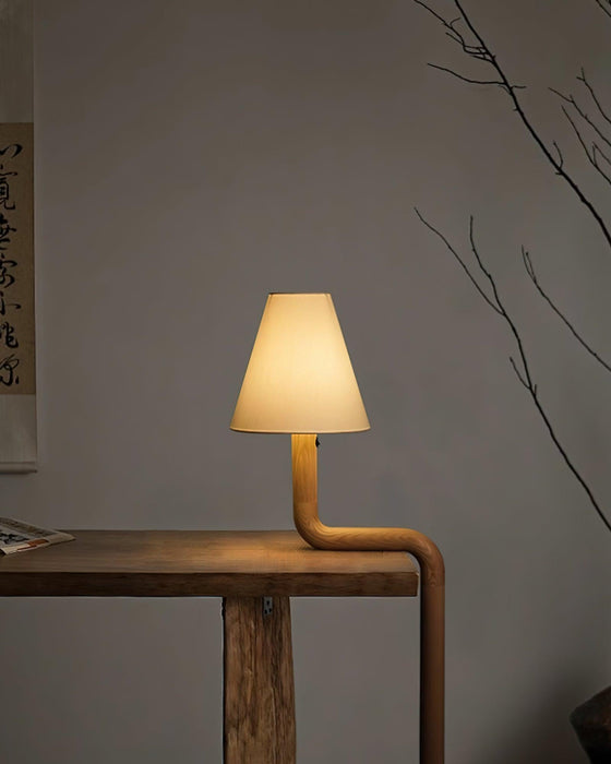 Bend Wood Table Lamp 8.7"