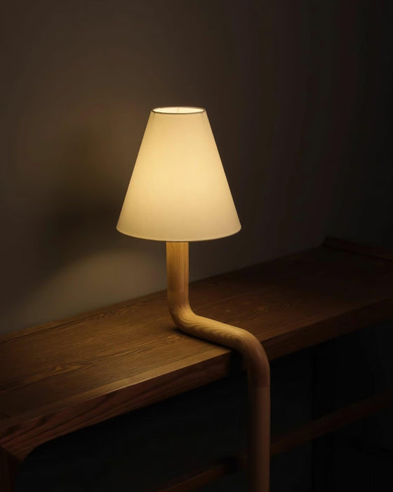 Bend Wood Table Lamp 8.7"