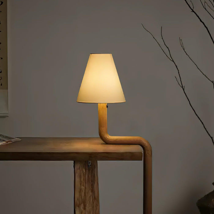 Bend Wood Table Lamp 8.7"