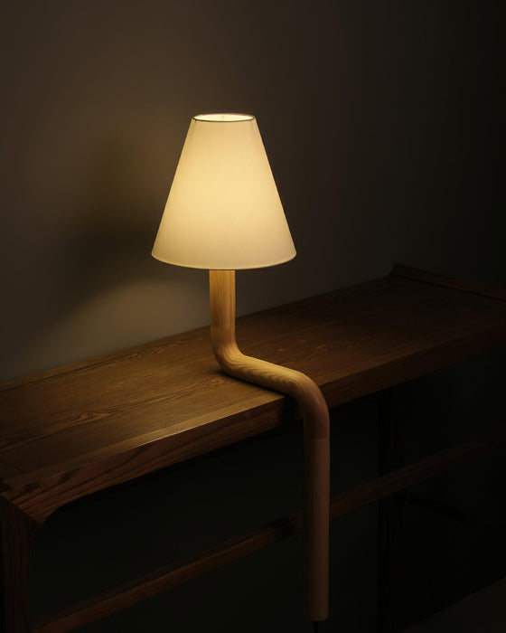 Bend Wood Table Lamp 8.7"