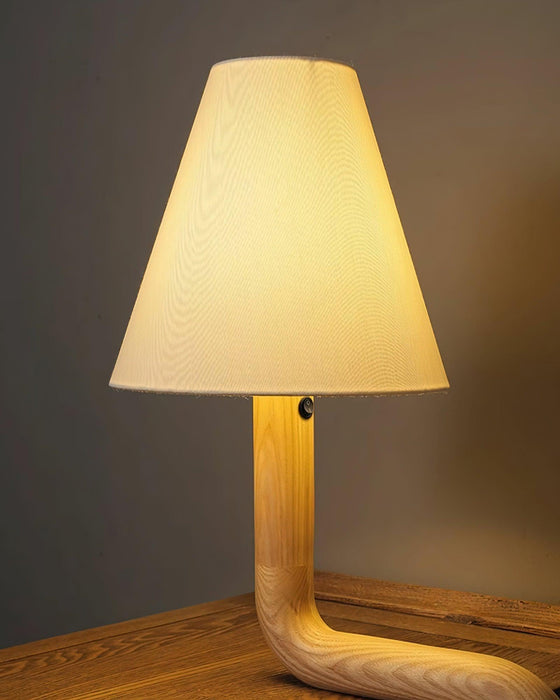 Bend Wood Table Lamp 8.7"