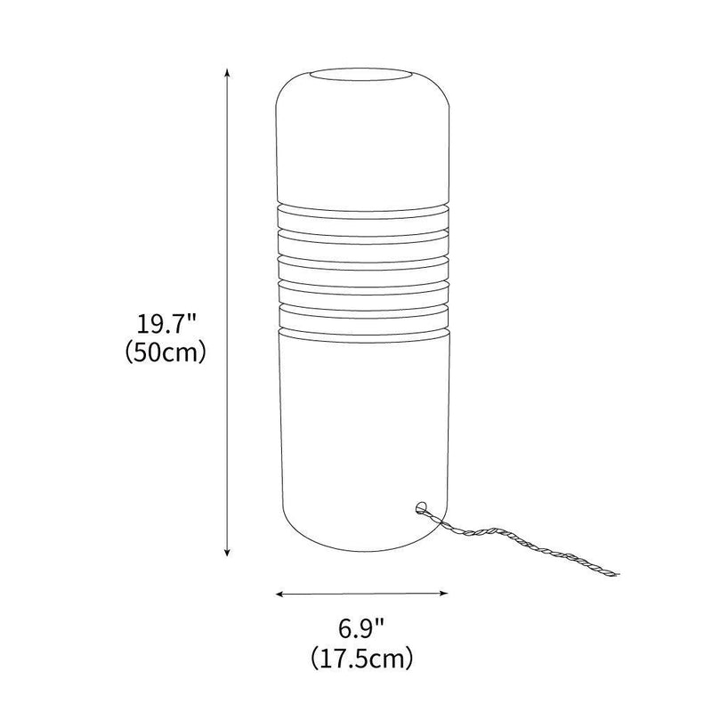 Big Stone Bucket Floor Lamp 6.9"