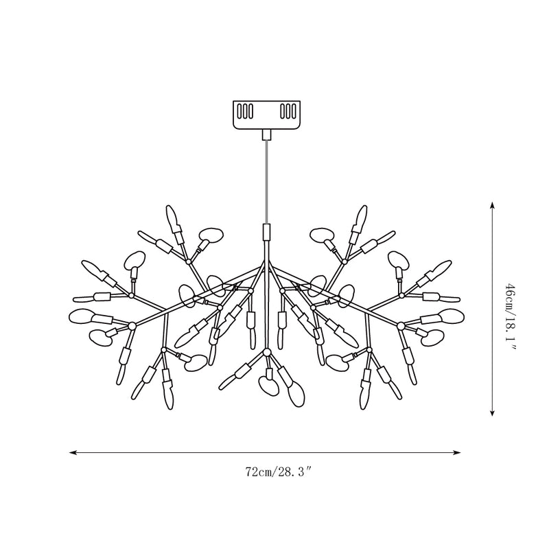 Black Firefly LED Chandelier