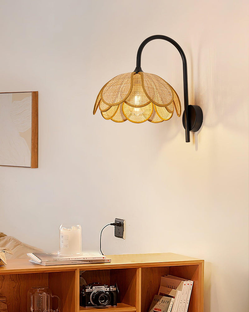 Bloom Rattan Wall Lamp 15.7"