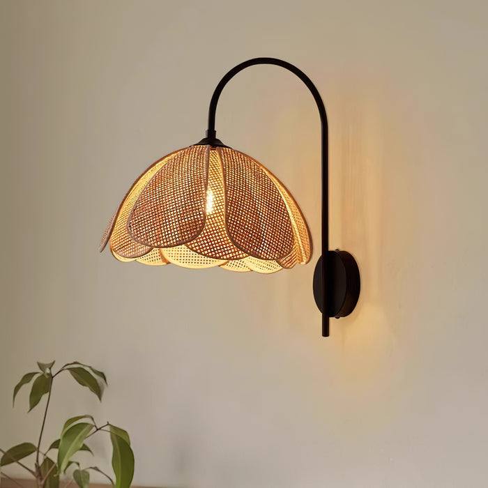Bloom Rattan Wall Lamp 15.7"
