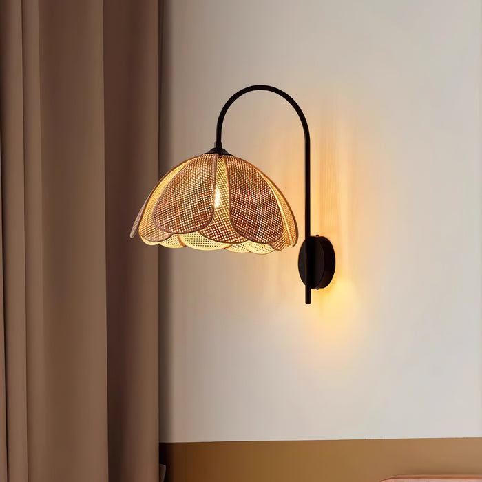 Bloom Rattan Wall Lamp 15.7"