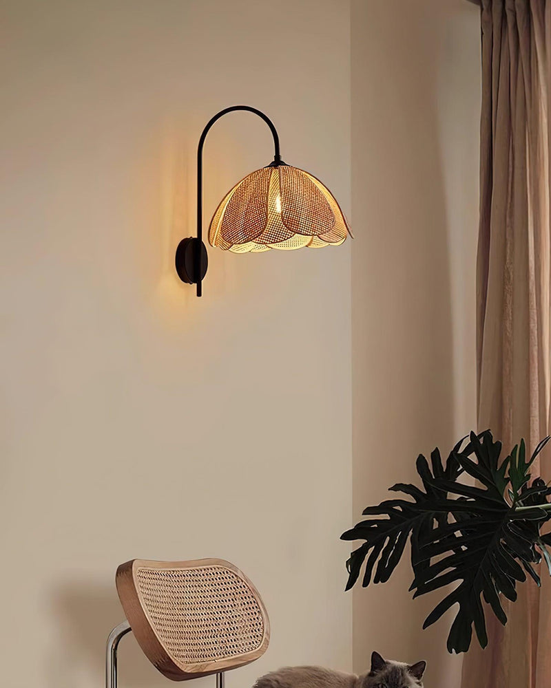 Bloom Rattan Wall Lamp 15.7"