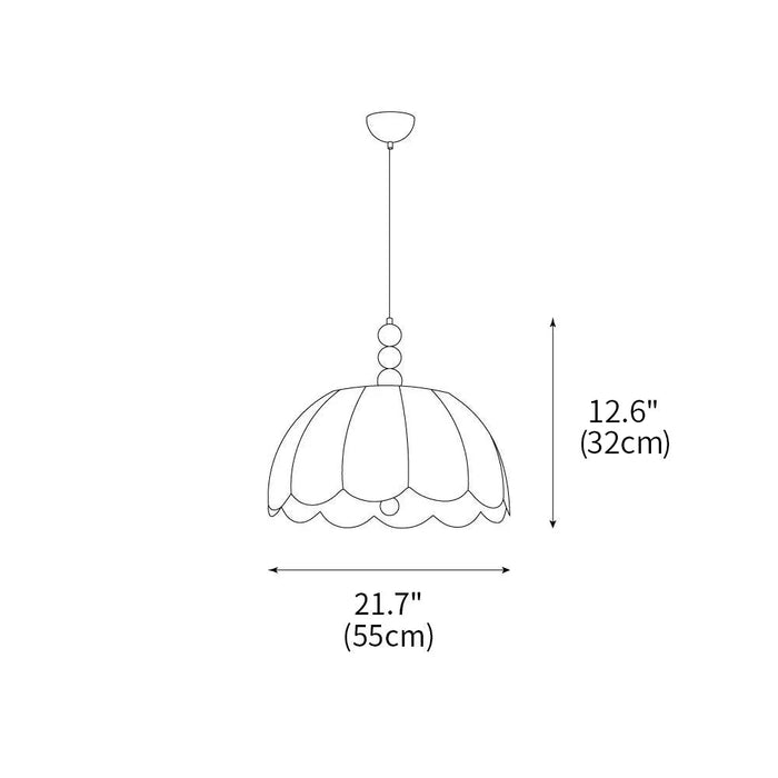 Blossom Fabric Pendant Light 21.7"