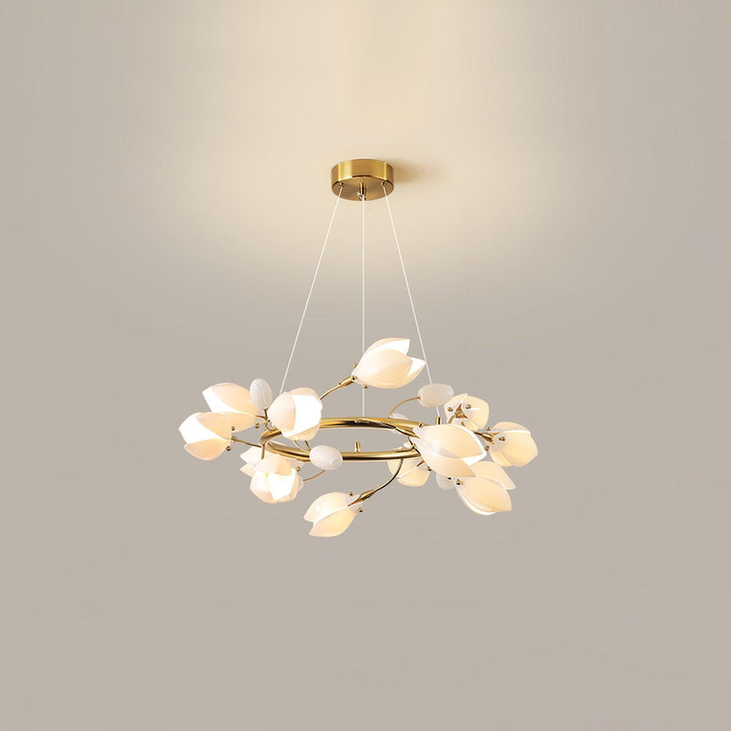 Porcelain Magnolia Chandelier