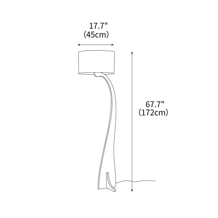 Bow Curve Floor Lamp 17.7"