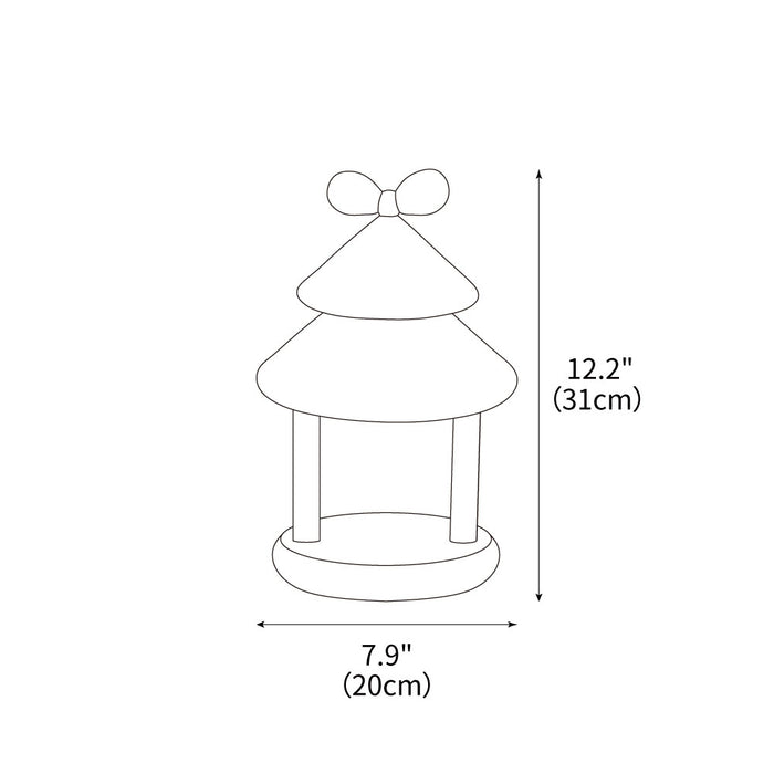 Bow Tie Cone Table Lamp 7.9"