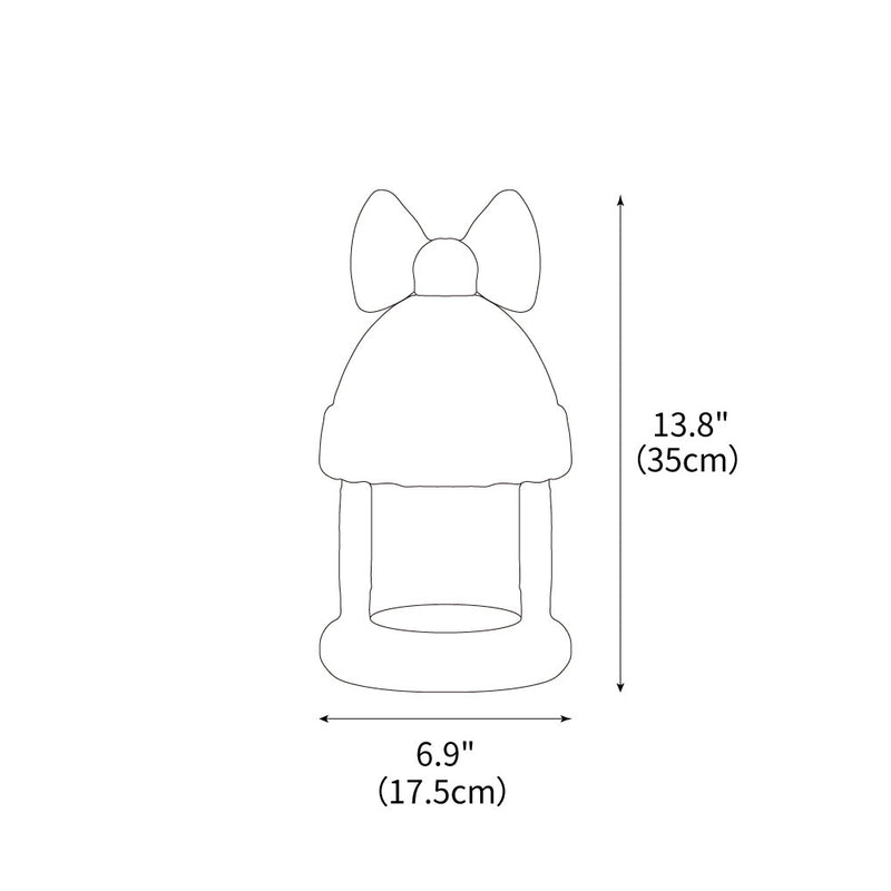 Bow Tie Hat Table Lamp 6.9"