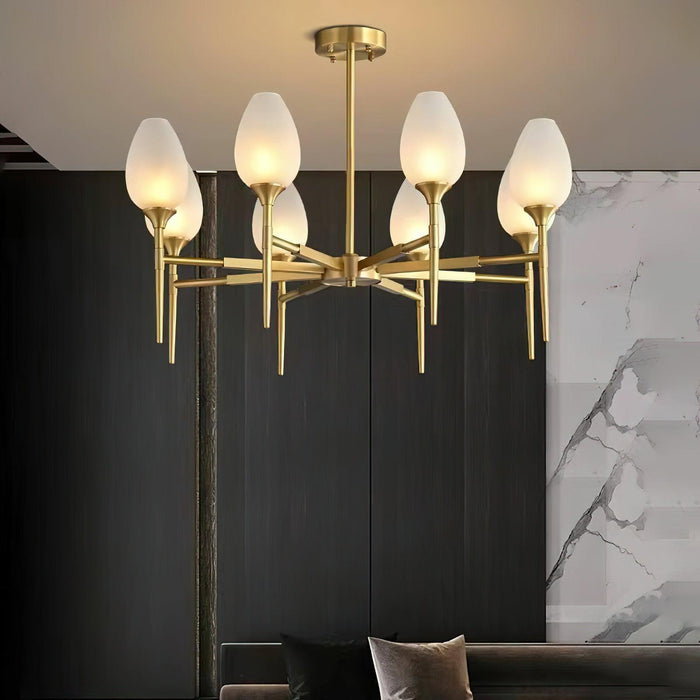 Brass Blossom Chandelier