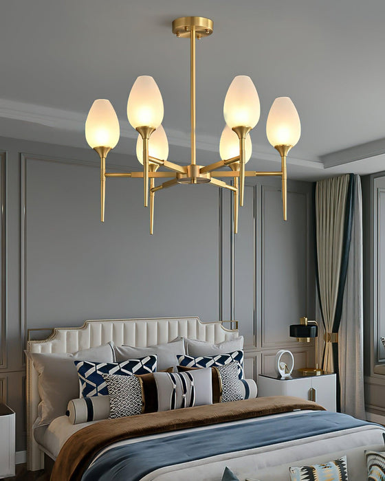 Brass Blossom Chandelier