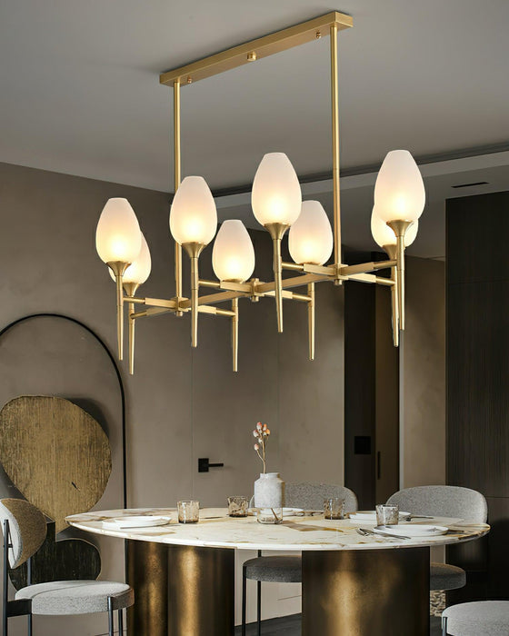 Brass Blossom Chandelier