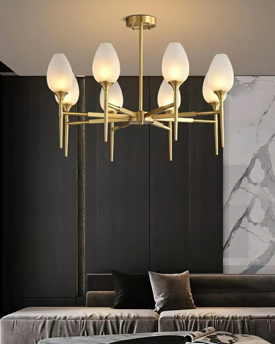 Brass Blossom Chandelier