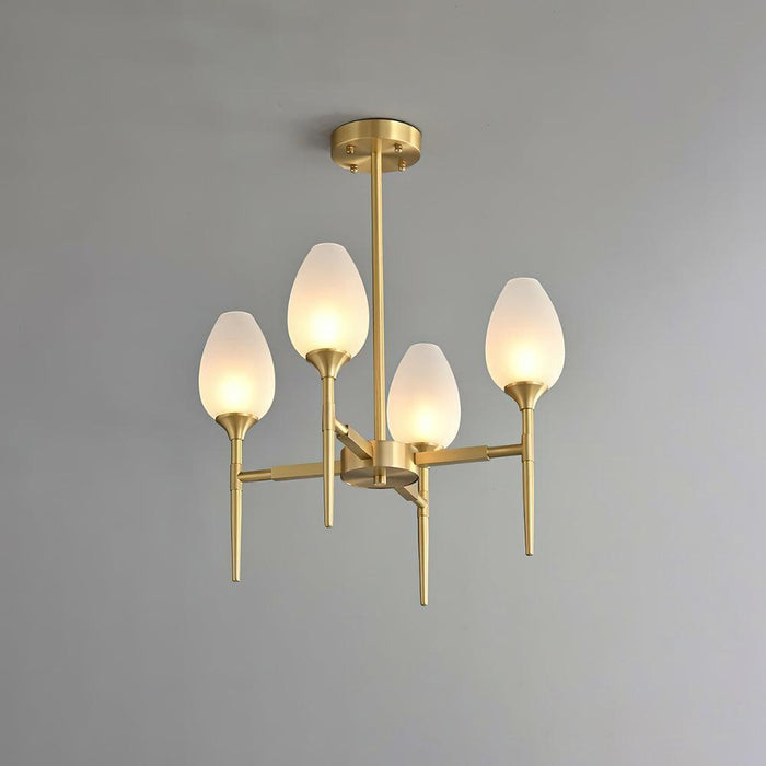 Brass Blossom Chandelier