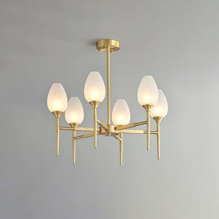 Brass Blossom Chandelier