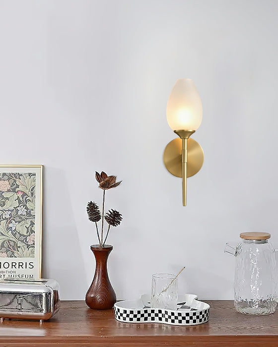 Brass Blossom Wall Light 4.7"