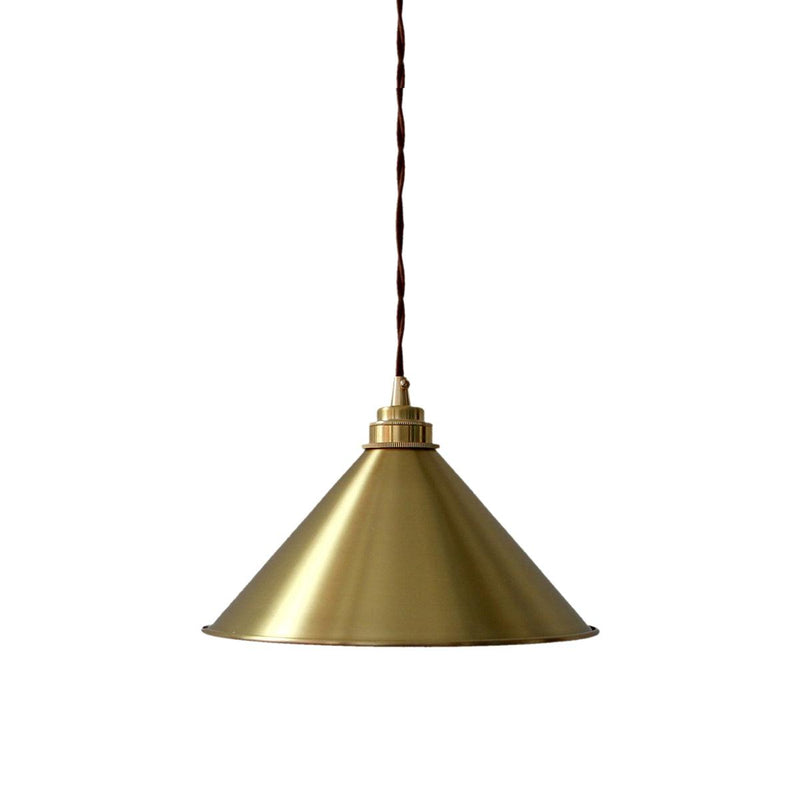 Brass Cone Pendant Light 9.4"