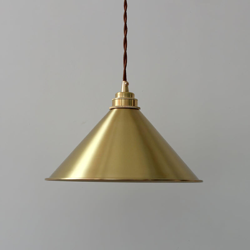 Brass Cone Pendant Light 9.4"