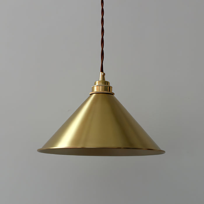Brass Cone Pendant Light 9.4"