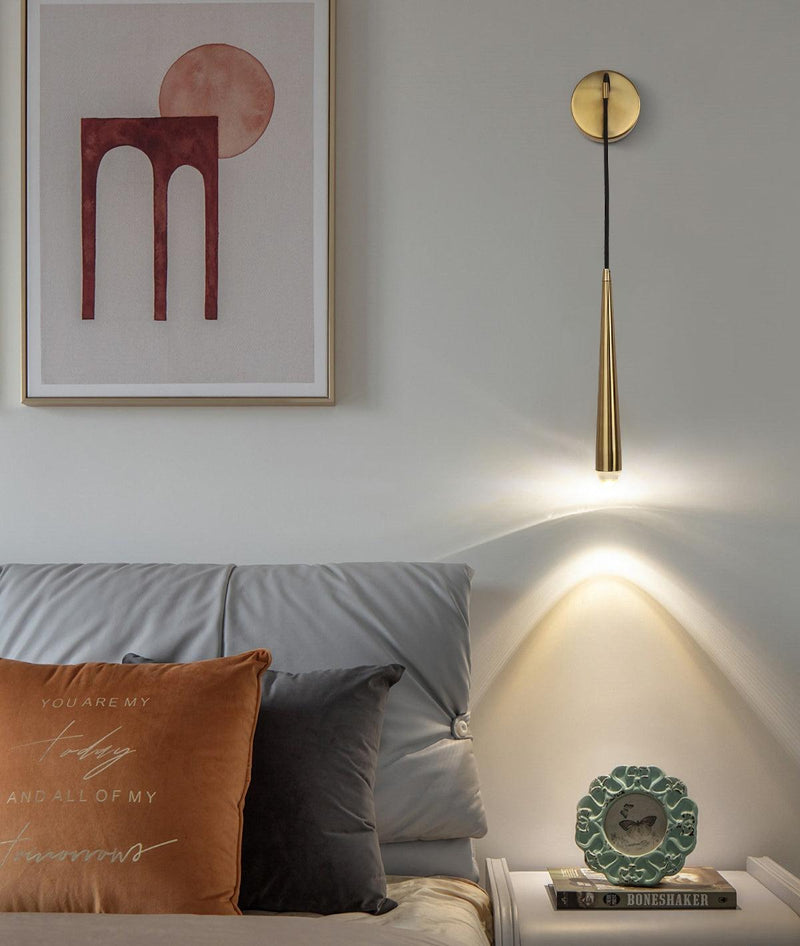 Brass Cone Wall Lamp