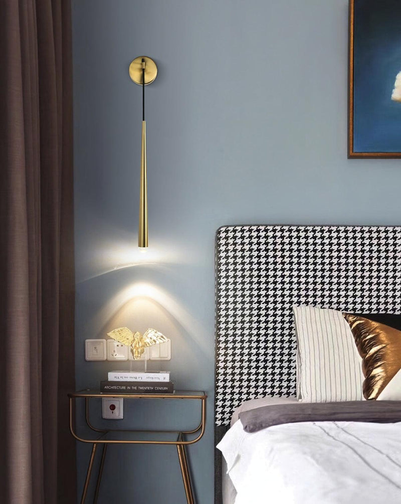 Brass Cone Wall Lamp