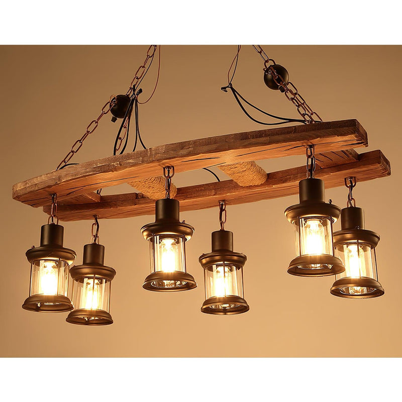 Bucher 6 - Light Kitchen Island Geometric Chandelier 31.5"