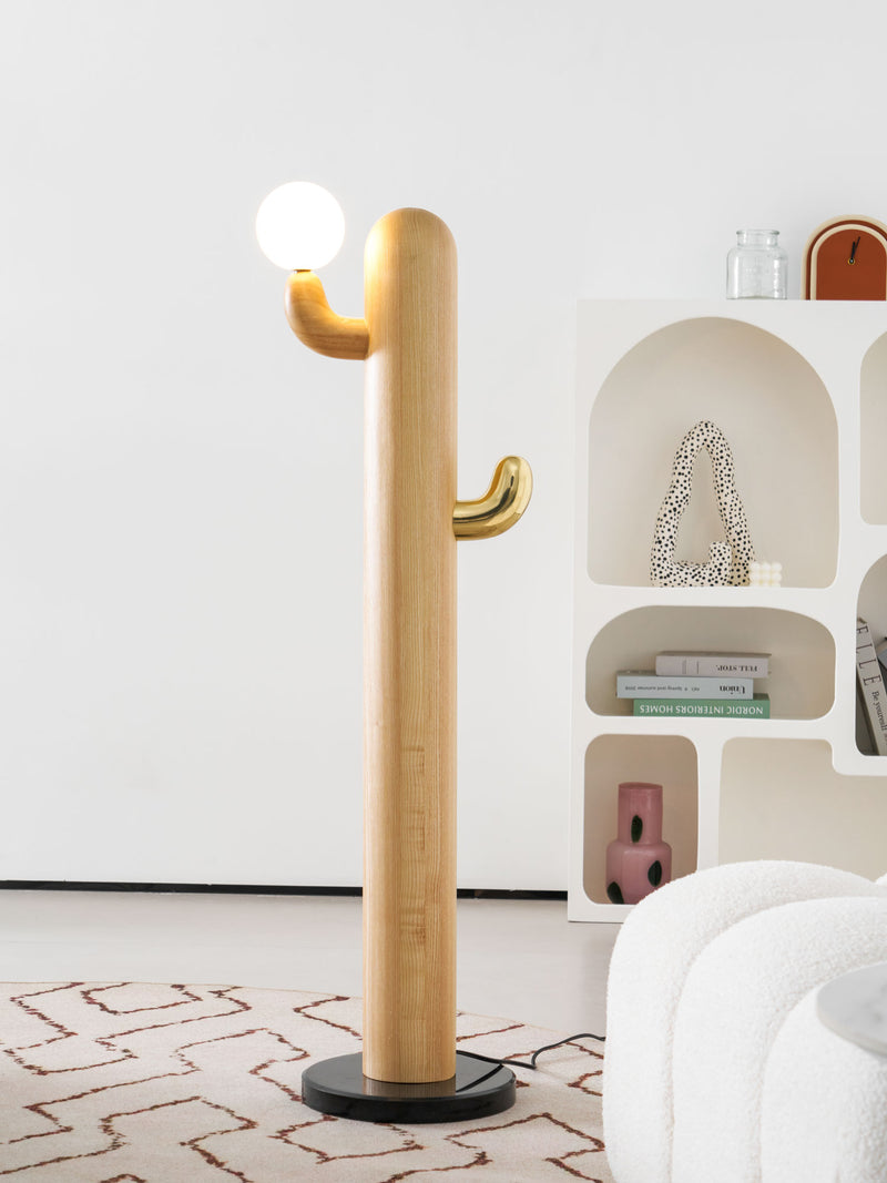 Cactus Wood Floor Lamp 14.2"