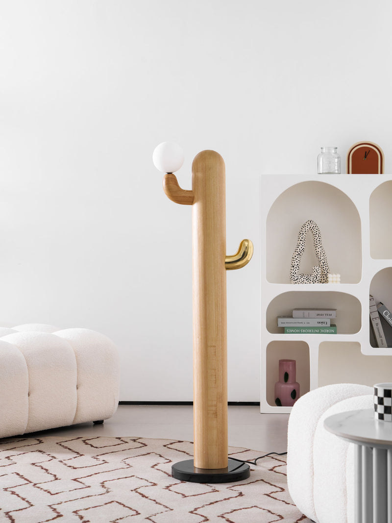 Cactus Wood Floor Lamp 14.2"