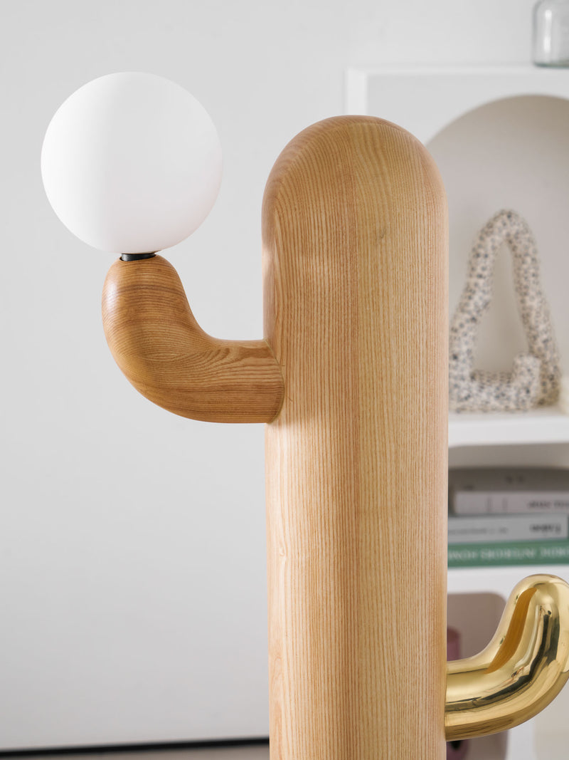 Cactus Wood Floor Lamp 14.2"