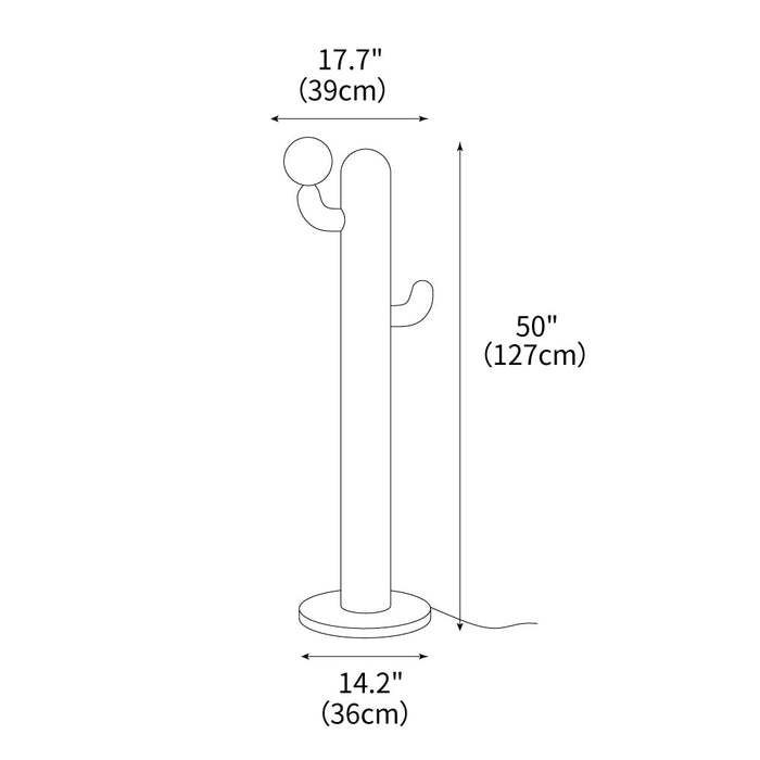 Cactus Wood Floor Lamp 14.2"