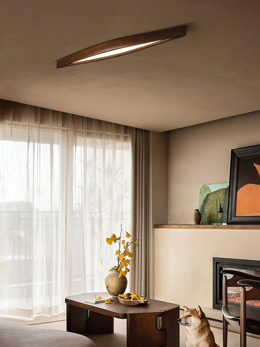 Horizon Linear Wood Ceiling Lamp 58.3"