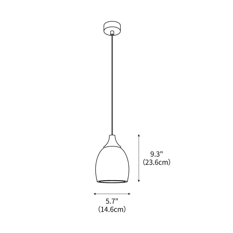 Cement Solid Wood Pendant Light 5.7"