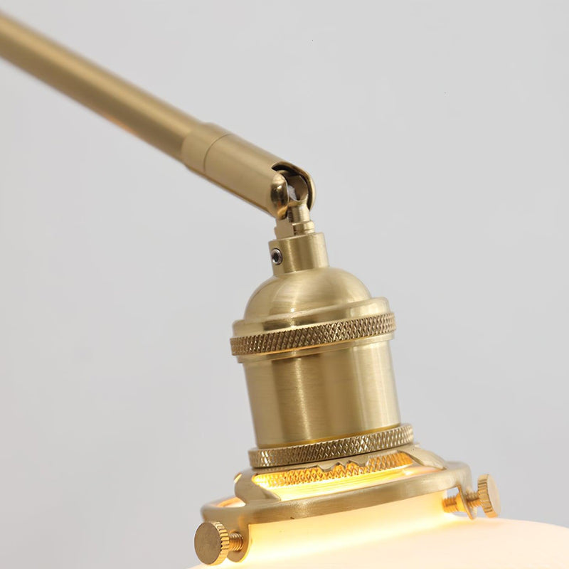 Ceramic Brass Retractable Arm Wall Light 4.7"