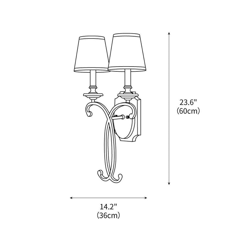 Coby Candle Wall Light 14.2"