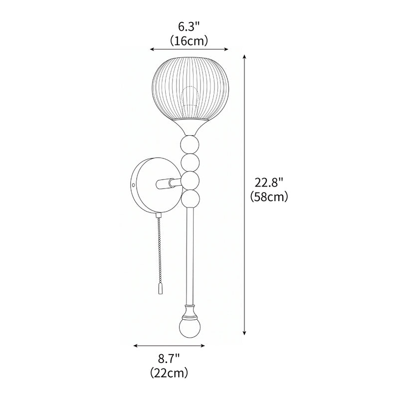 Colonia Vintage Globe Wall Lamp