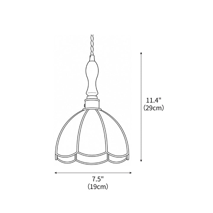 Colorful Stained Glass Pendant Light – detail 15