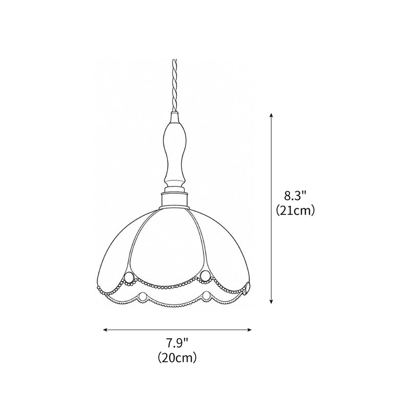 Lampe suspendue en verre teinté coloré
