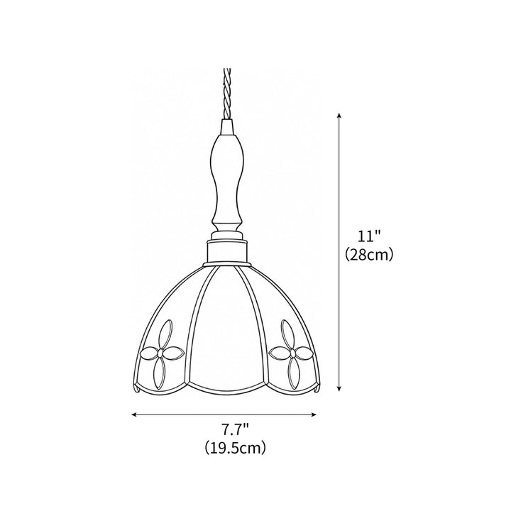 Colorful Stained Glass Pendant Light – detail 14
