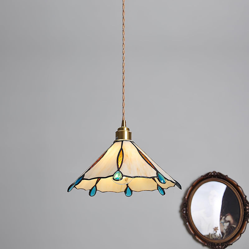 Colorful Stained Glass Pendant Light