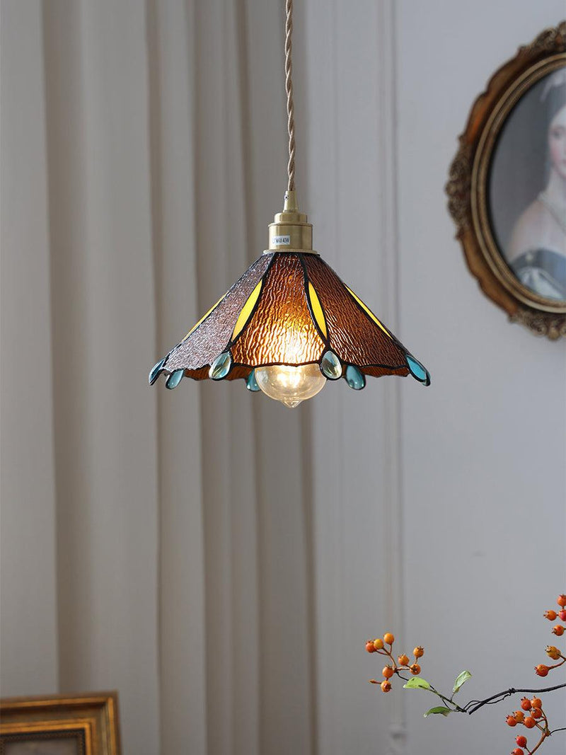 Colorful Stained Glass Pendant Light