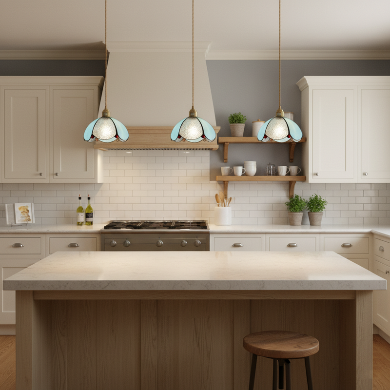 Colorful Stained Glass Pendant Light