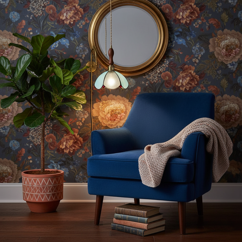 Colorful Stained Glass Pendant Light