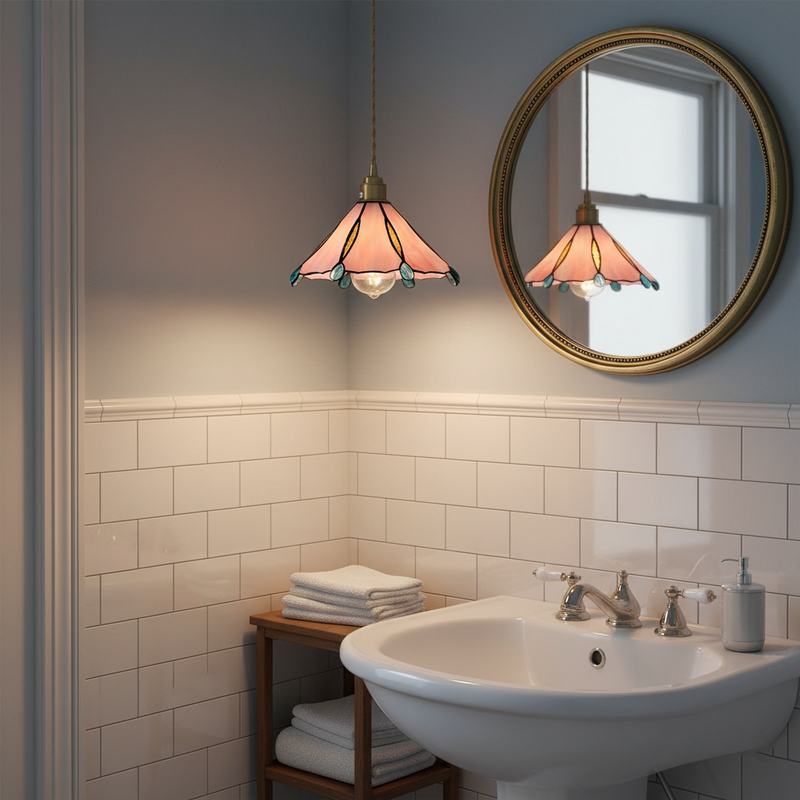 Colorful Stained Glass Pendant Light