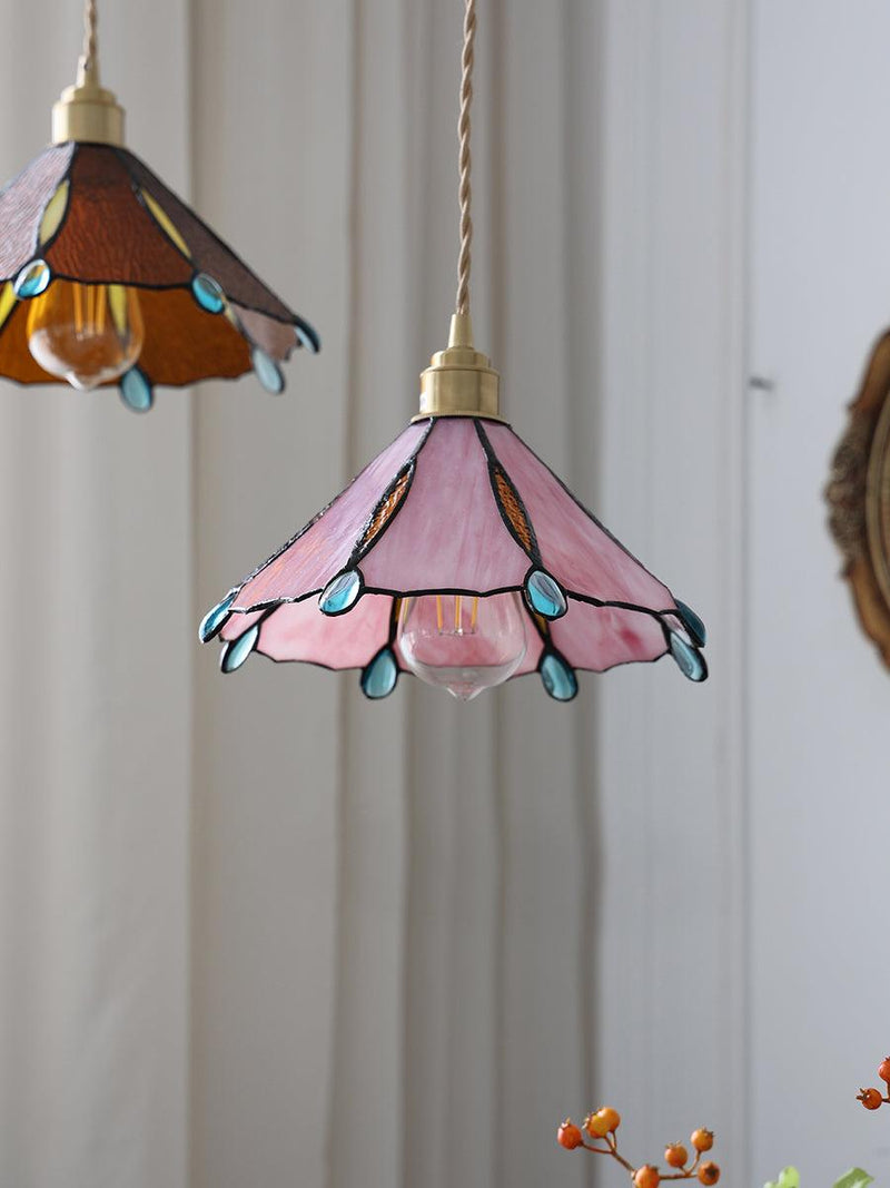 Colorful Stained Glass Pendant Light