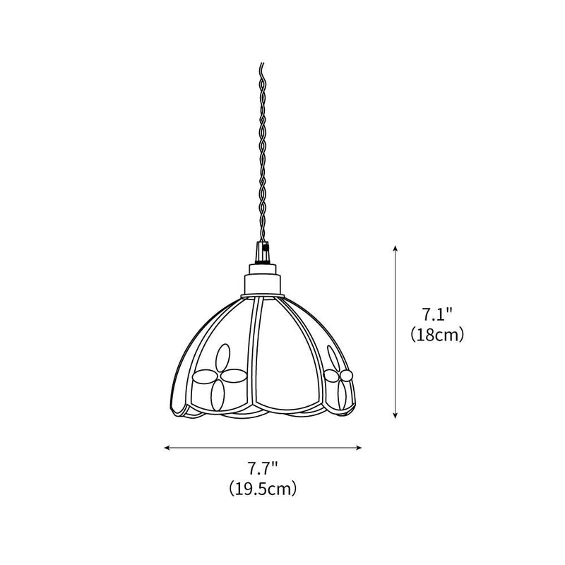Colorful Stained Glass Pendant Light